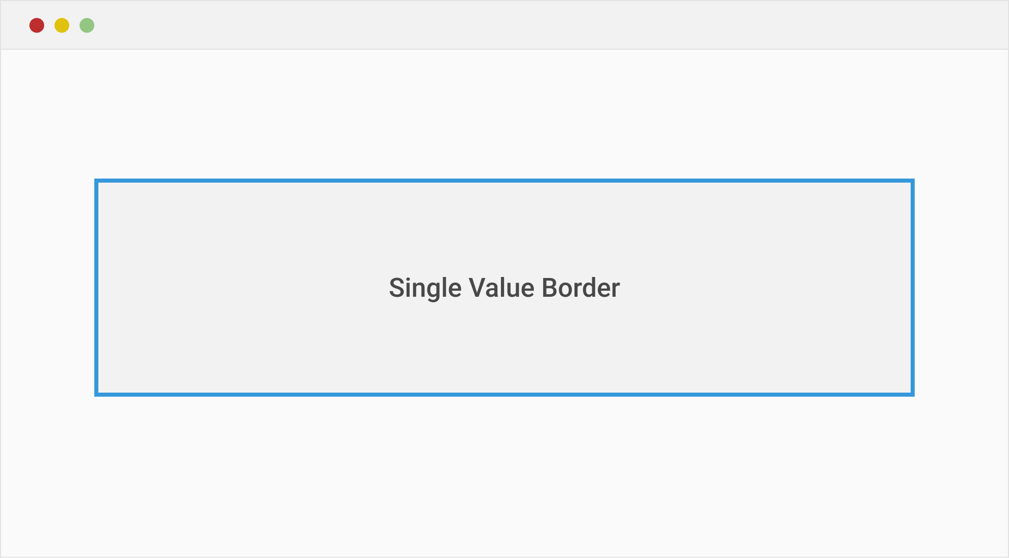 Single Value Border