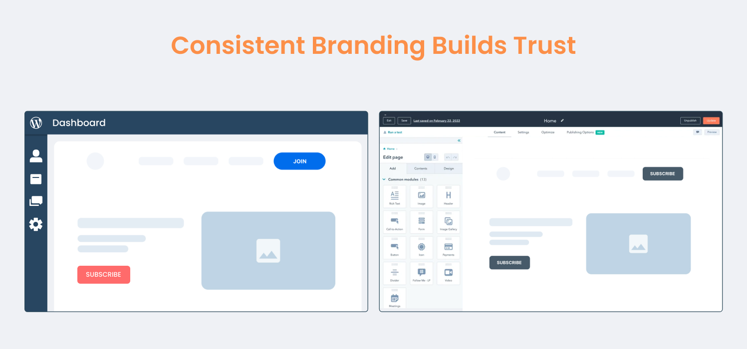 Consistent branding builds trust