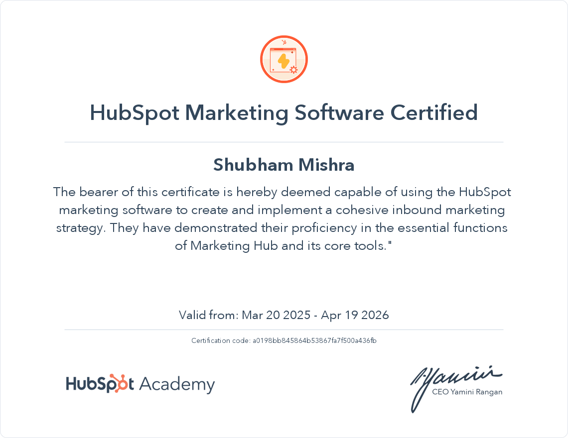 MarketingCertification
