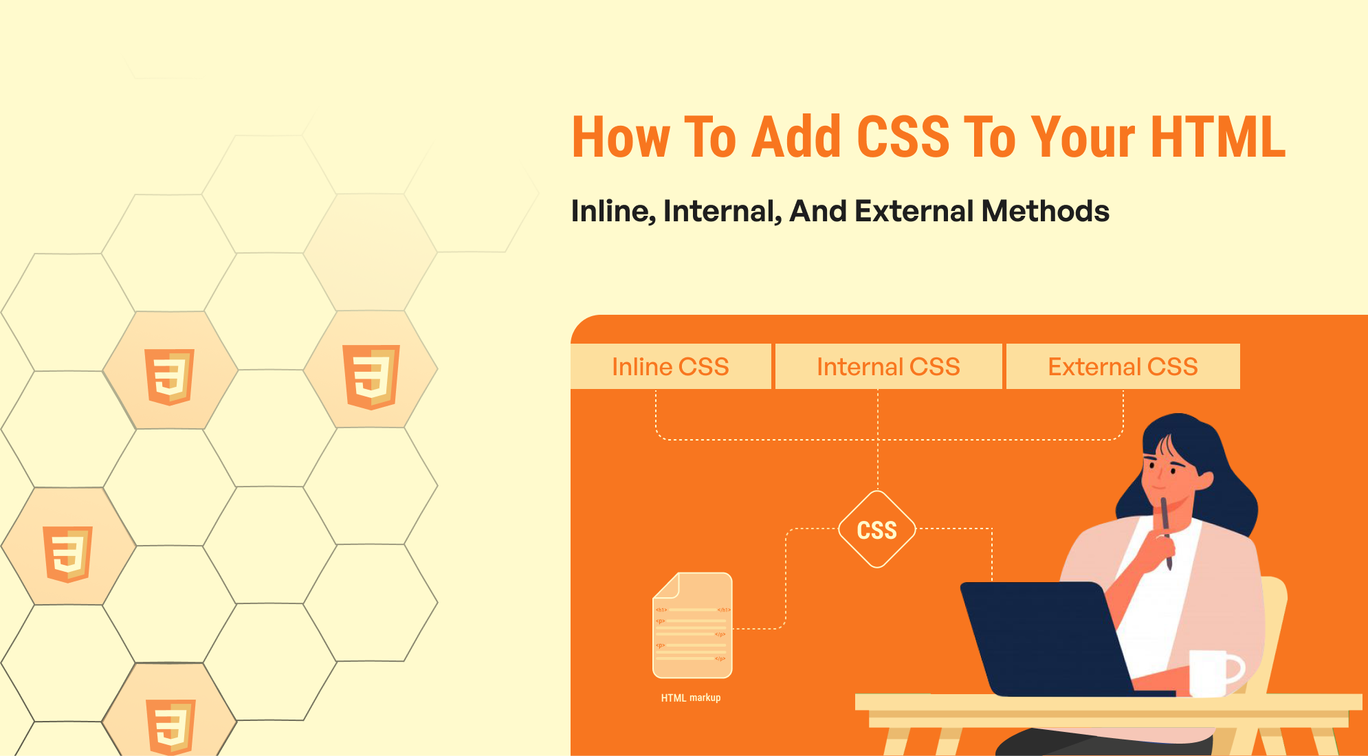 How to Add CSS to Your HTML: Inline, Internal, and External Methods